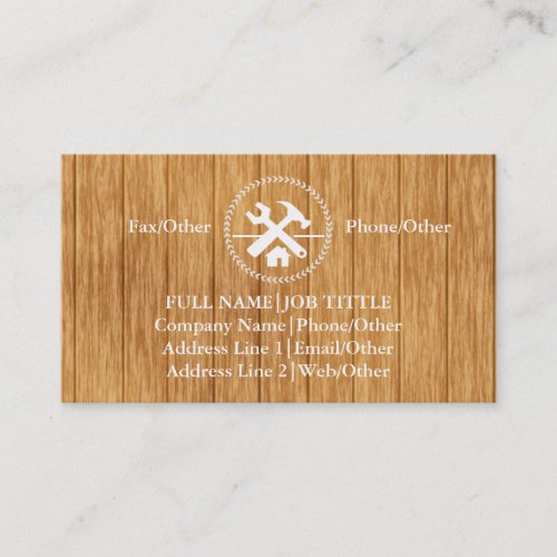 Professional Builder Carpenter Tools Woodworking B Business Card