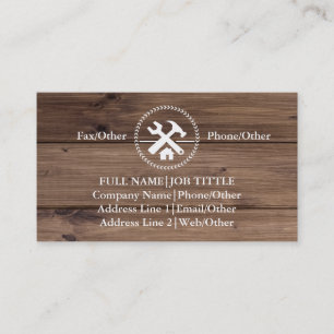 Professional Builder Carpenter Tools Woodworking B Business Card