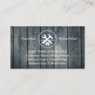 Professional Builder Carpenter Tools Woodworking B Business Card