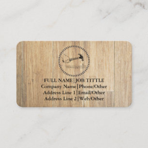 Professional Builder Carpenter Tools Woodworking Business Card