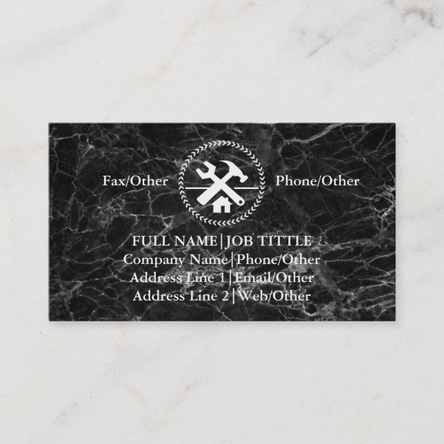 Professional Builder Carpenter Tools Woodworking Business Card (Front)