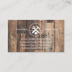 Professional Builder Carpenter Tools Woodworking Business Card