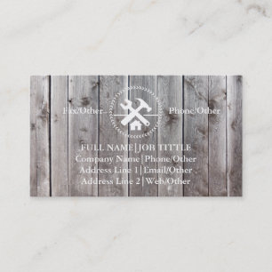 Professional Builder Carpenter Tools Woodworking Business Card