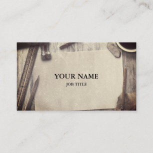 Professional Builder Carpenter Tools Woodworking Business Card