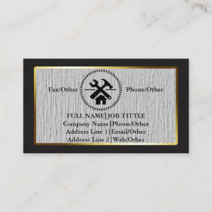 Professional Builder Carpenter Tools Woodworking Business Card