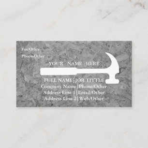 Professional Builder Carpenter Tools Woodworking Business Card