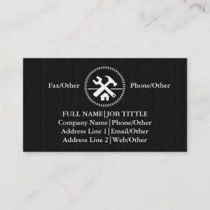 Professional Builder Carpenter Tools Woodworking Business Card