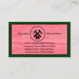 Professional Builder Carpenter Tools Woodworking Business Card