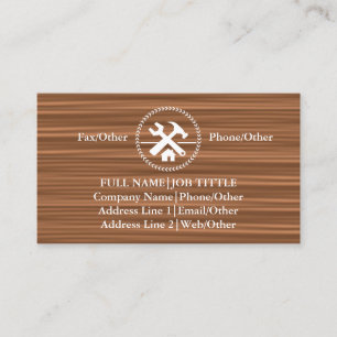 Professional Builder Carpenter Tools Woodworking Business Card