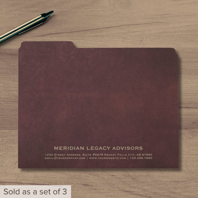 Professional Burgundy Company File Folder (Creator Uploaded)