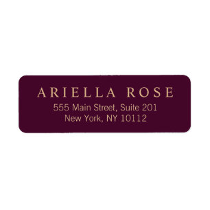 Professional Burgundy Modern Elegant Label