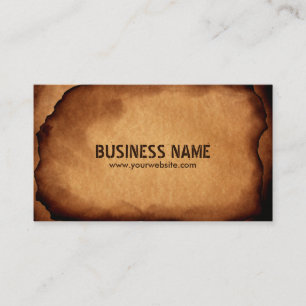 Professional Burned Paper Business Cards