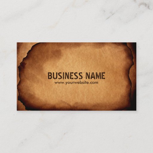 Customizable Professional Burned Paper Business Cards