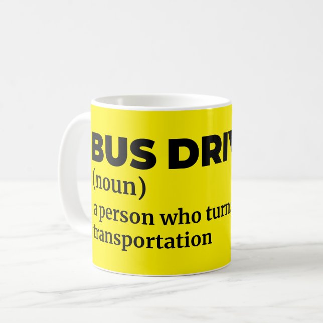 Professional Bus Operator Definition Coffee Mug (Front Left)