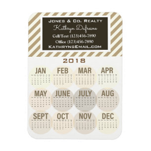 Professional Business 2018 Calendar Magnet