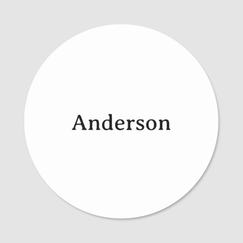 Professional Business 3" Round Classic Name Tag