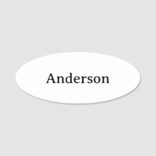 Professional Business 3" X 1.25" Oval Classic Name Tag