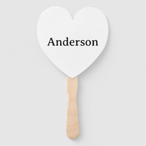 Professional Business 6" x 6" Heart Hand Fan