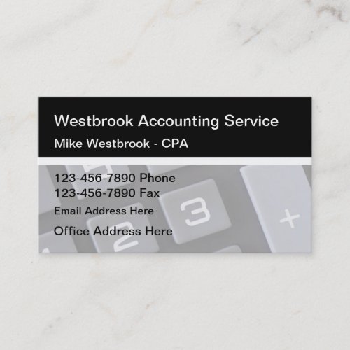 Professional Business Accountant Business Card