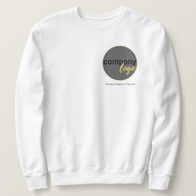 PROFESSIONAL BUSINESS BRANDED CUSTOM LOGO & SLOGAN SWEATSHIRT (Design Front)