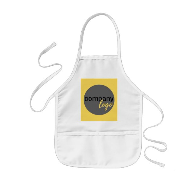 PROFESSIONAL BUSINESS BRANDED CUSTOM LOGO YELLOW KIDS' APRON (Front)