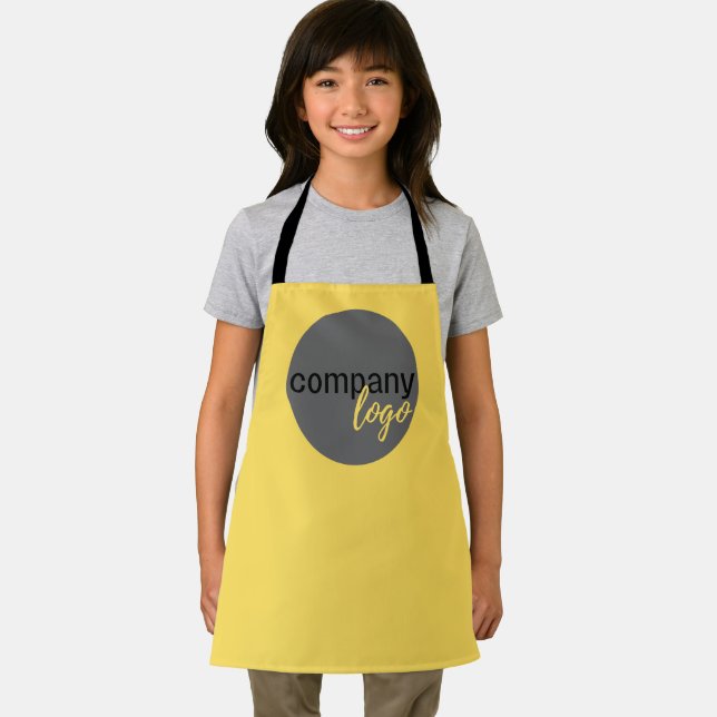 PROFESSIONAL BUSINESS BRANDED LOGO YELLOW TEMPLATE APRON (Insitu)