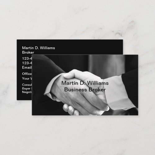 Professional Business Broker Business Cards