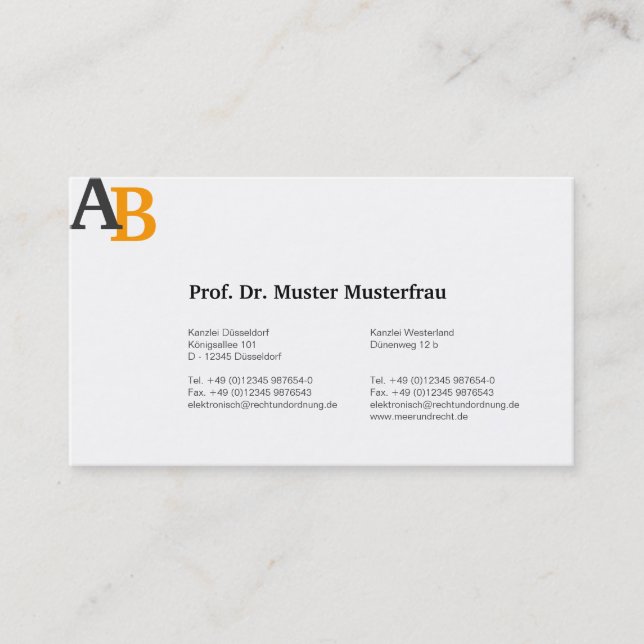 professional business card (Front)