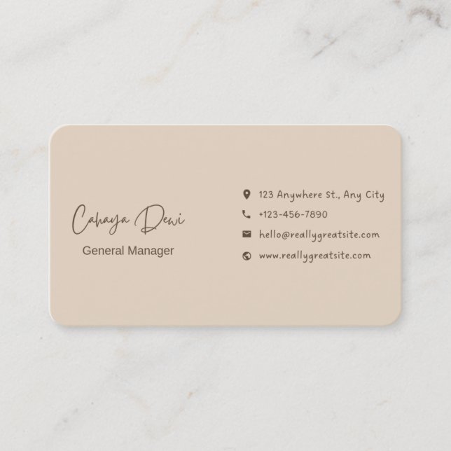Professional business card  (Front)