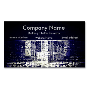 Professional Business Card-Better Tomorrow/Blue Card Magnet