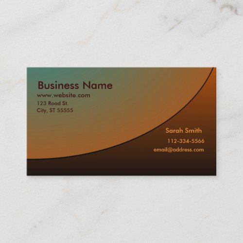 Professional Business Card Copper Shades