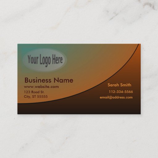 Customizable Professional Business Card Copper Shades with Logo