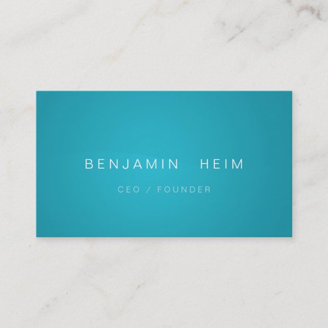 Professional business card cyan/white (Front)