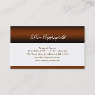 Professional Business Card Financial Planner 2