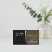 Professional Business Card Financial Planner Green (Standing Front)