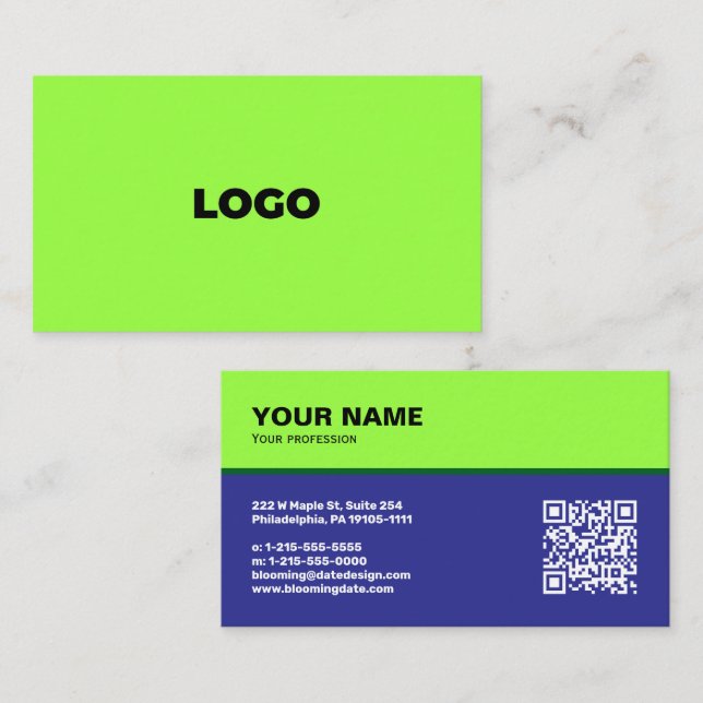 Professional Business Card for Entrepreneur (Front/Back)