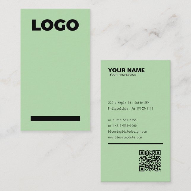 Professional Business Card for Entrepreneur (Bill) (Front/Back)