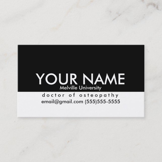 Professional Business Card for Students (Front)