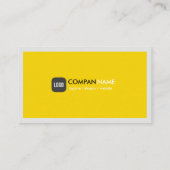 Professional business card in gray and yellow (Back)