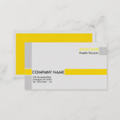Professional business card in gray and yellow (Front/Back)