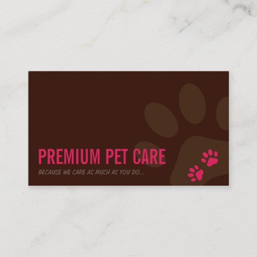 Customizable PROFESSIONAL BUSINESS CARD pet care