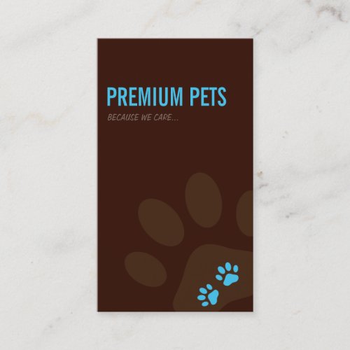PROFESSIONAL BUSINESS CARD pet care aqua blue