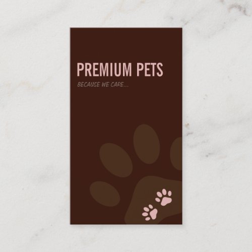 PROFESSIONAL BUSINESS CARD pet care pale pink