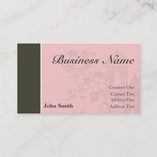 Customizable Professional Business Card [pink/brown]