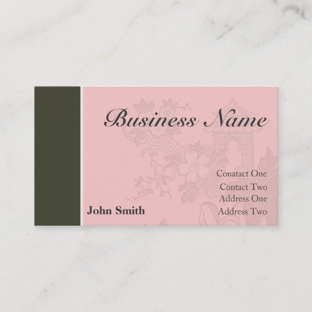 Professional Business Card [pink/brown] (Front)