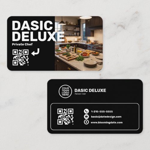 Professional business card with Logo and QR code
