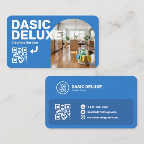 Professional business card with Logo and QR code