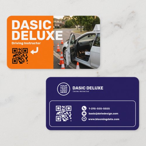 Professional business card with Logo and QR code