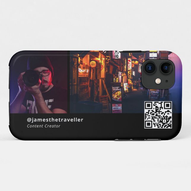 Professional Business Card with QR Code Case-Mate iPhone Case (Back (Horizontal))