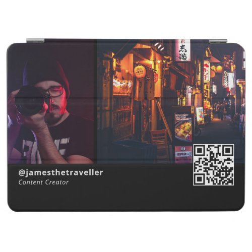 Professional Business Card with QR Code iPad Air Cover